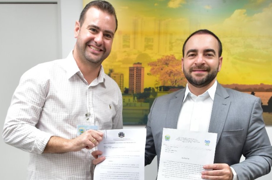 Vereador Thiago Vedana e Deputado Estadual João César Mattogrosso, do PSDB