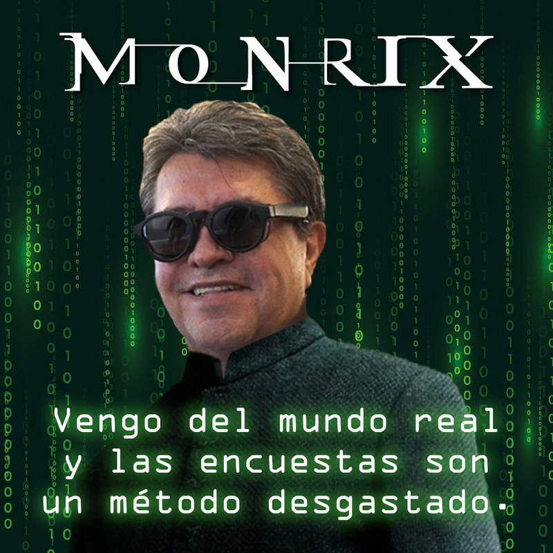 Monreal reafirma aspiración de candidatura en elecciones 2024 con meme de Matrix