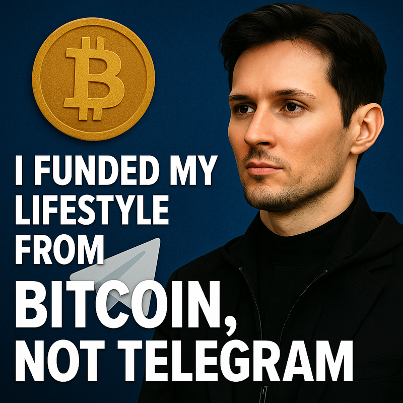 Pavel Durov: “I Funded My Lifestyle from Bitcoin, Not Telegram”