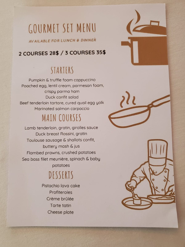 Dinner Menu