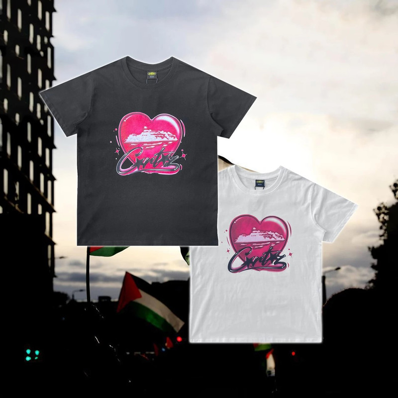 Corteiz Pink Heart Tee