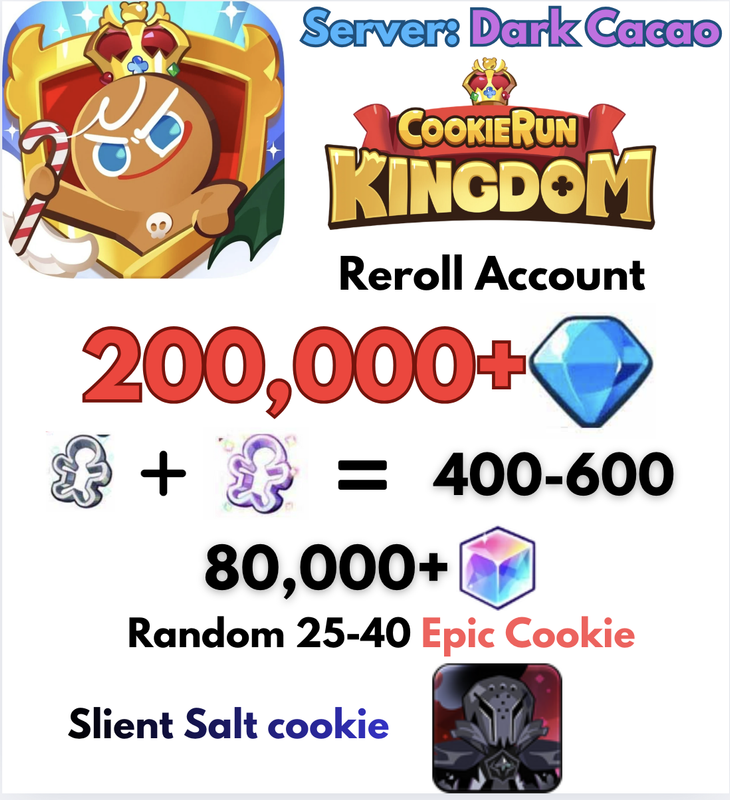 [Dark Cacao] Cookie Run: Kingdom Account Slient Salt cookie