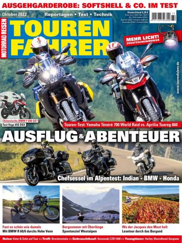 Cover: Tourenfahrer Motorradmagazin No 10 Oktober 2022 Cover: Tourenfahrer Motorradmagazin No 10 Oktober 2022