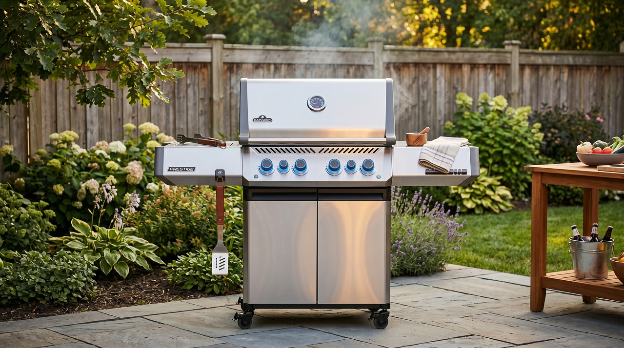 Parrilla de gas Napoleon Prestige® 500 en acero inoxidable