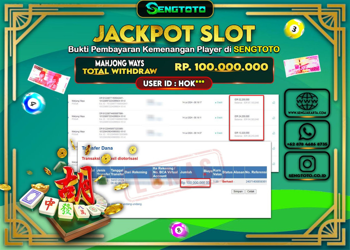 BUKTI PEMBAYARAN SLOT MAHJONG WAYS