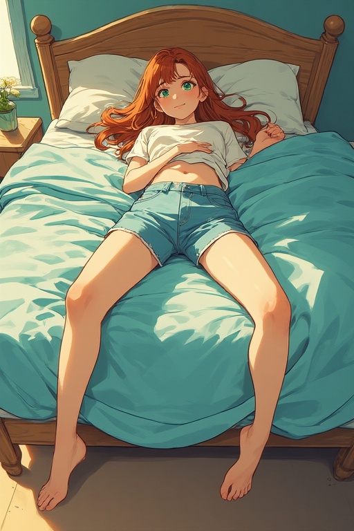 She-is-laying-down-on-a-bed-sp-24