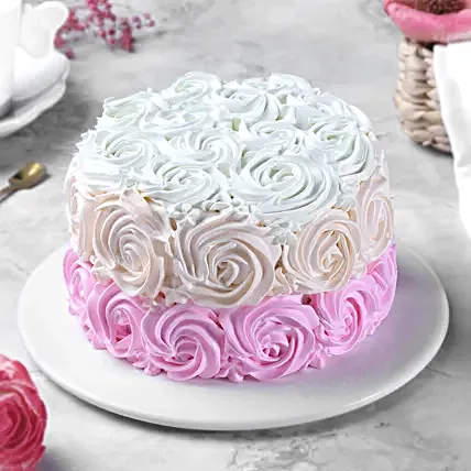Vanilla Rose Cream Cake