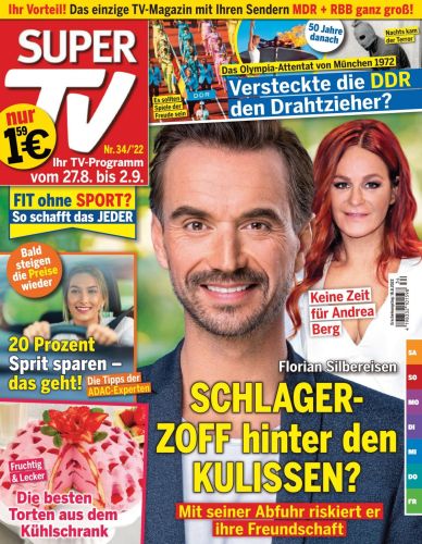 Cover: Super Tv Fernsehzeitschrift No 34 vom 18  August 2022