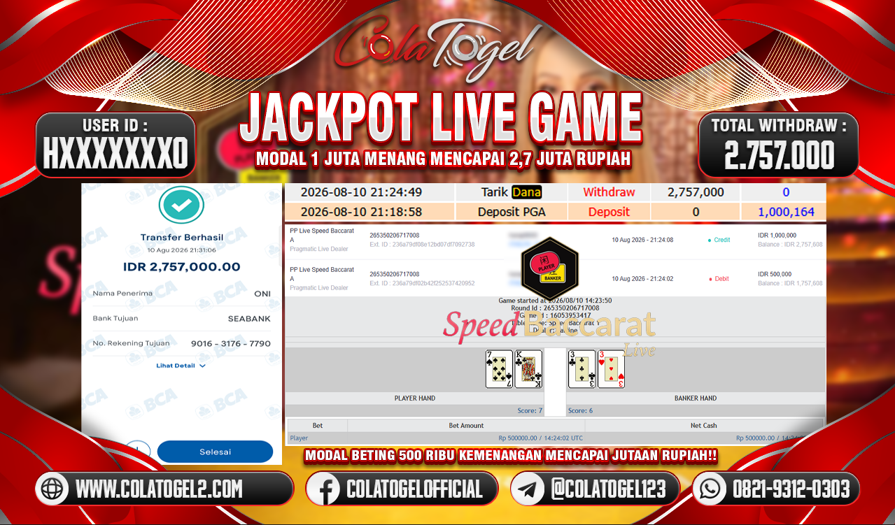 JACKPOT LIVE GAME GACOR!!