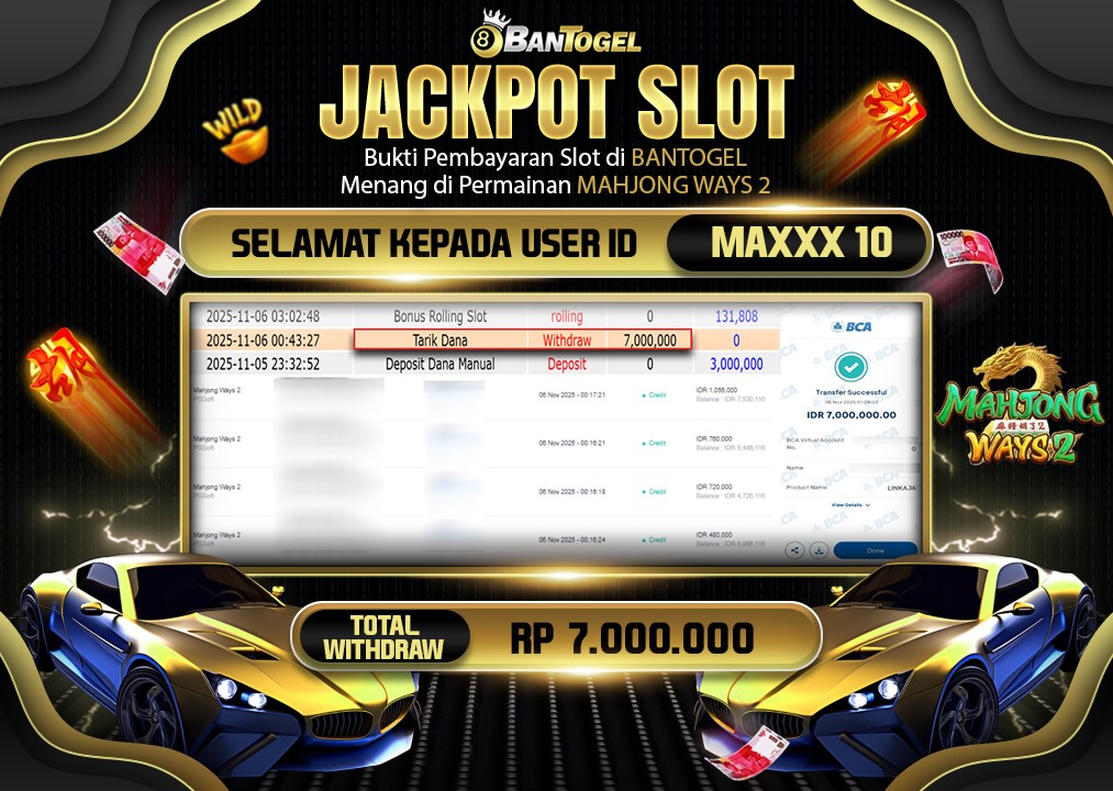 BUKTI JACKPOT LUNAS BANTOGEL