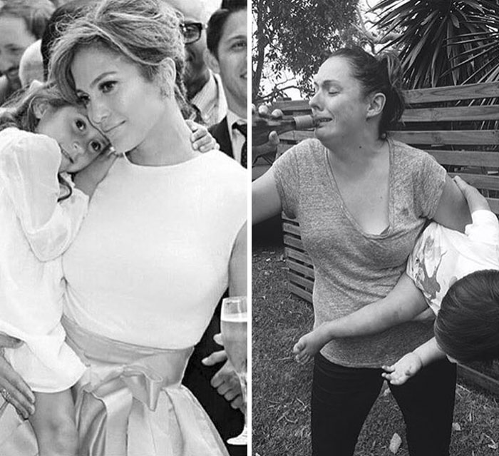 Австралийка пародирует знаменитые фотографии звёзд в "Инстаграме"