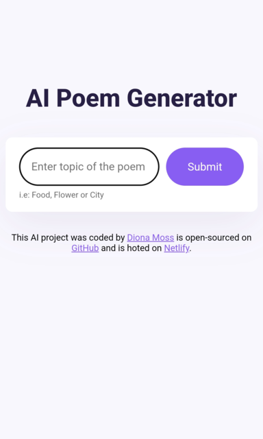 AI Poem Generator