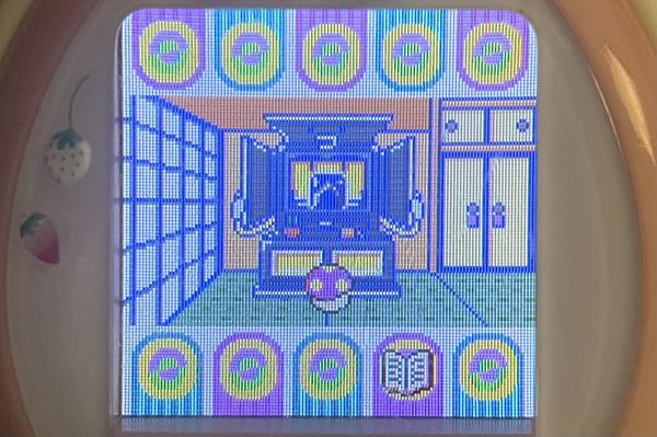 image of my baby tama paying her respects at the altar of dead grandma tama