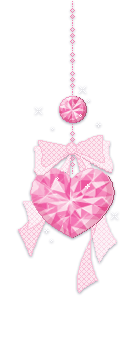 Pink hanging heart charm