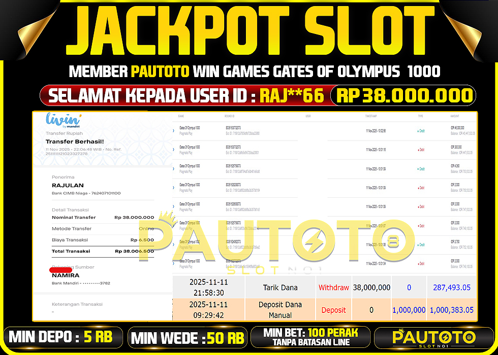 BUKTI JACKPOT LUNAS PAUTOTO