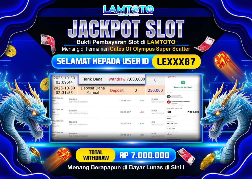 BUKTI JACKPOT LUNAS LAMTOTO