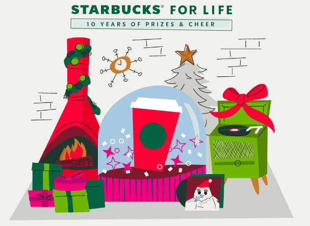 Unwrap Wins Daily: Starbucks for Life Instant Win Game & Sweepstakes with 10,527,775 Prizes!