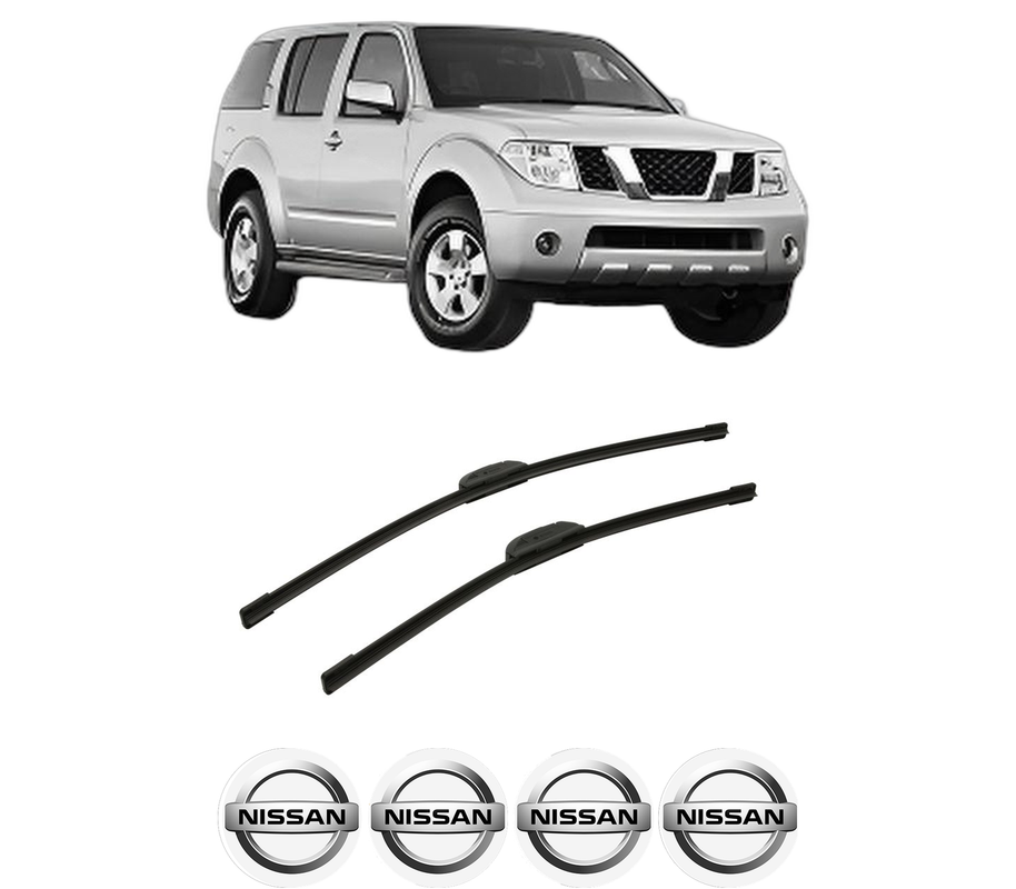 Set stergatoare auto NISSAN PATHFINDER III (R51) din 2005-2010, pentru parbriz auto, 2 bucati, Bosch Aerotwin Retrofit, din cauciuc siliconat rezistent, 4 Stickere Auto NISSAN