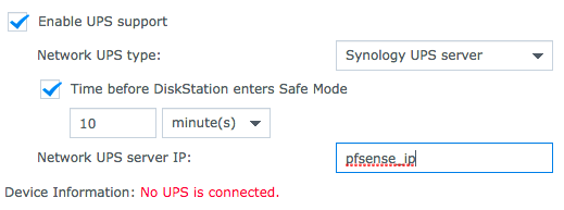 Synology UPS management as client | Synology Community