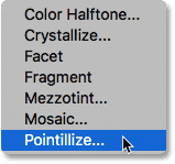 select-pointillize-filter-photoshop