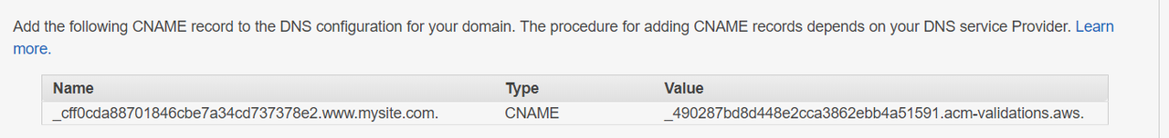 AWS Certificate Manager-DNS