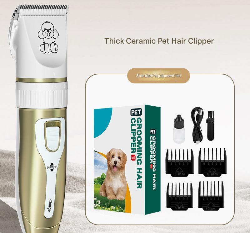 Supplier reference image for Professional Pet Grooming Hair Clipper Kit - Rechargeable, Low - Platinum