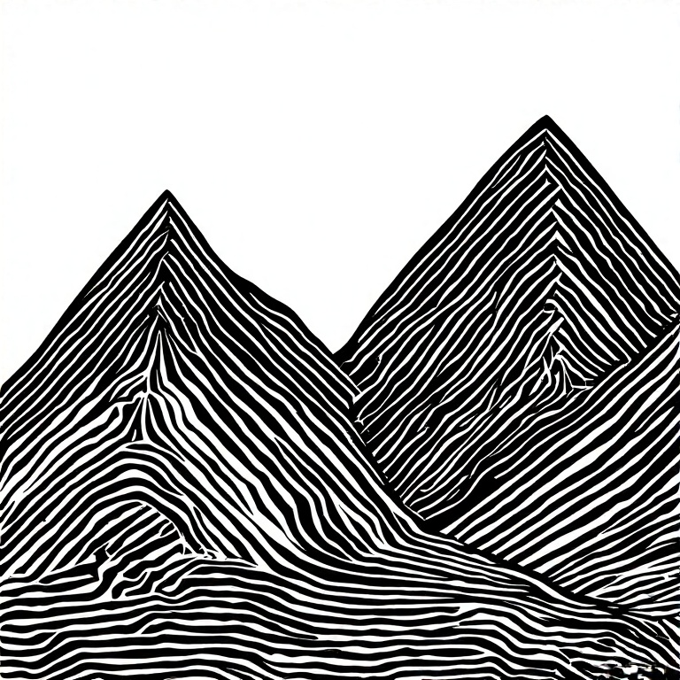 Two-stylized-mountains-outline-13