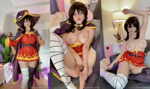 Hidori Rose Grinds A Dildo Machine As Megumin