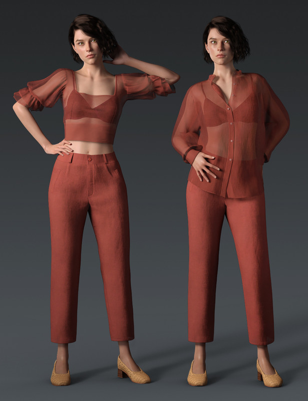dForce Crisp Linen Outfit for Genesis 8 and 8.1 Females dForce Crisp Linen Outfit for Genesis 8 and 8.1 Females