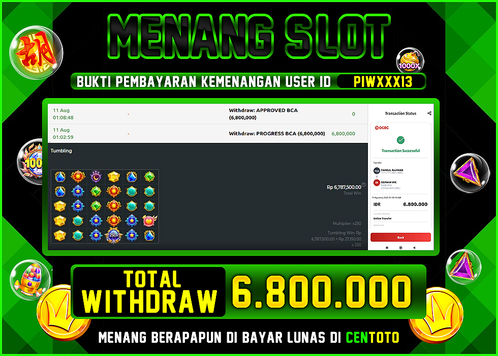 BUKTI JACKPOT LUNAS CENTOTO