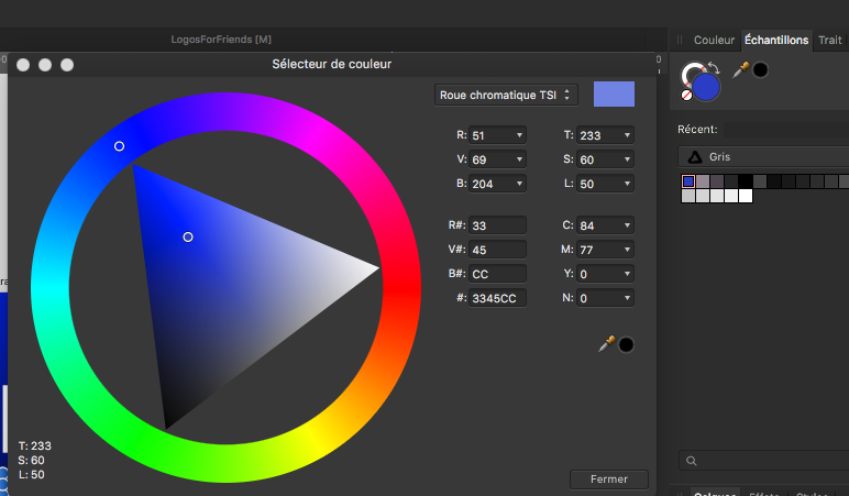Capture d’écran selecteur 1