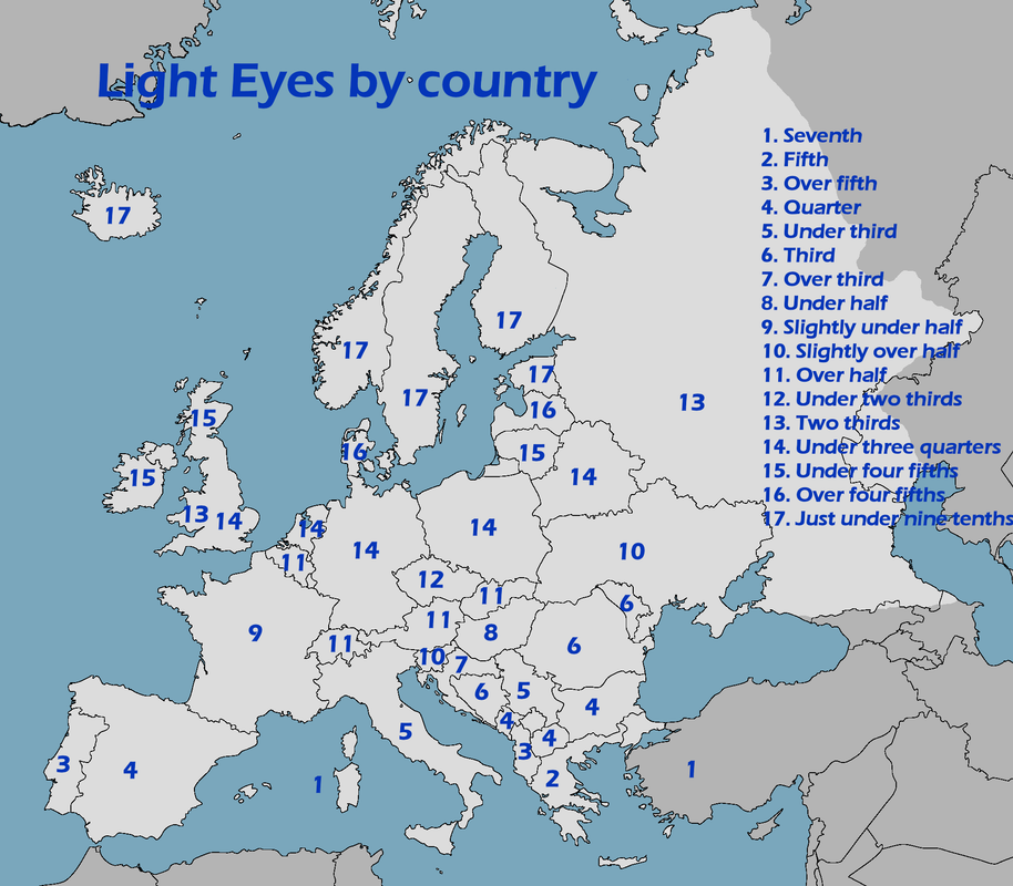 Blue Eyes Map Of Europe