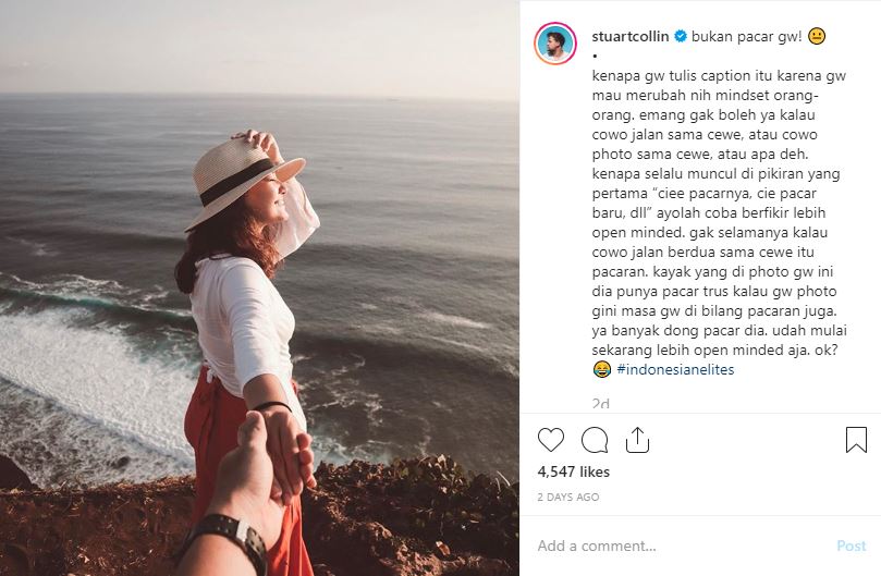 Unggahan di instagram Stuart Collin