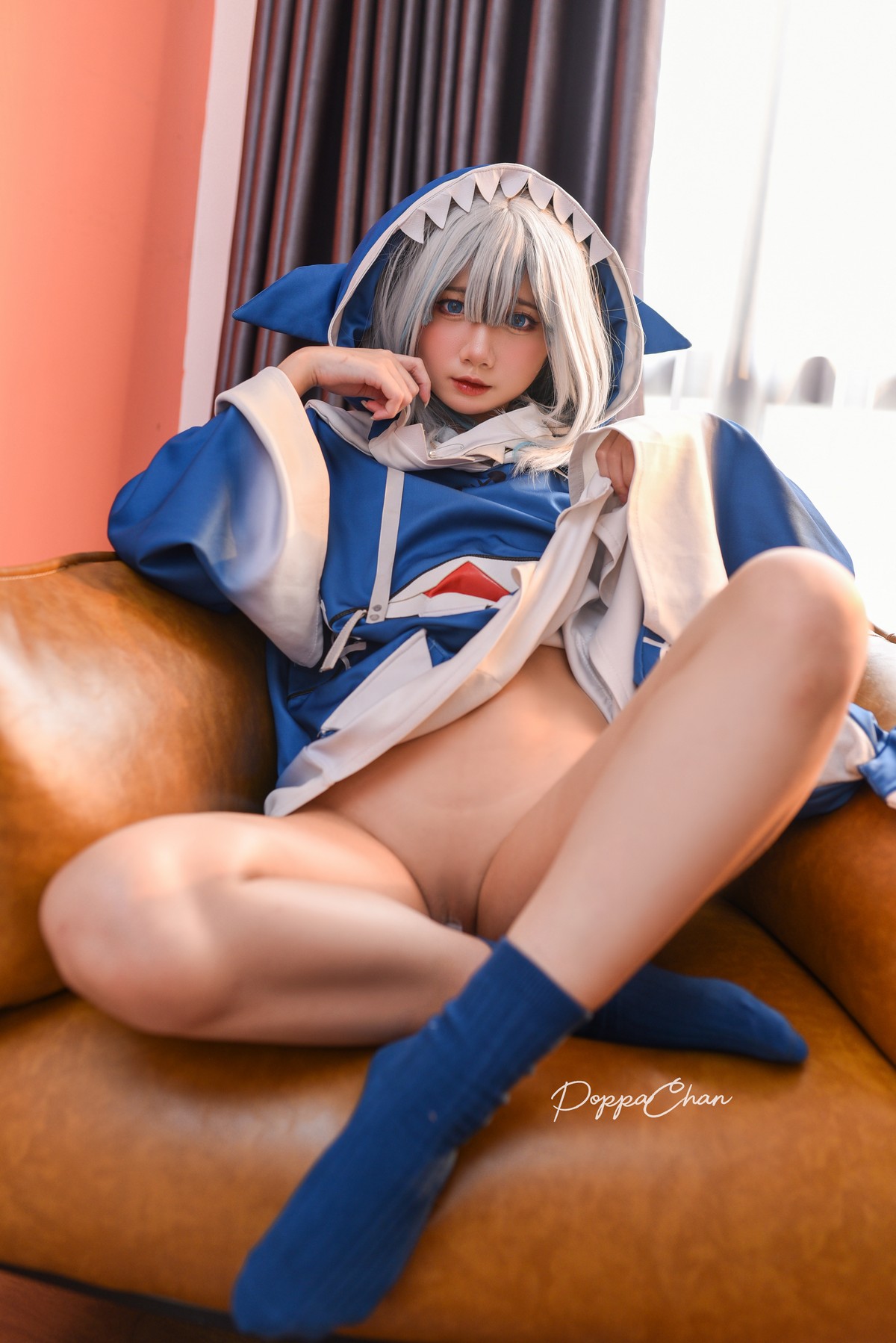 PoppaChan Gawr Gura Cosplay HD Set – 47 Photos 220MB插图4