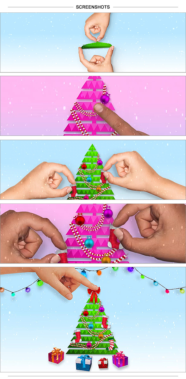Hands Create Christmas Logo Reveal - 2