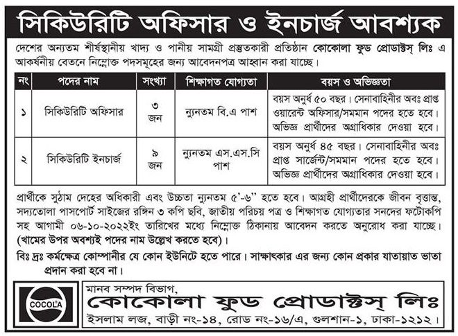 Coca-Cola Company Job Circular 2022