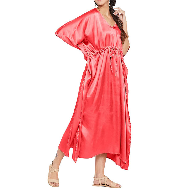 Women Satin Silk Nightdress Lingerie Sleepwear Nightgown Maxi Robe Loungewear - Picture 98 of 125