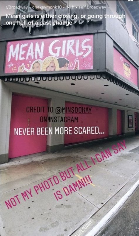 Mean Girls Stage Door Being Stripped of Design