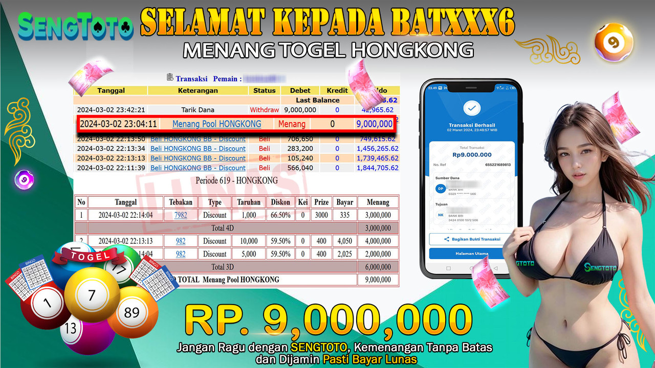 BUKTI PEMBAYARAN TOGEL HONGKONG