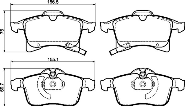 Semi Metallic Front Brake Pad Set Semi Metallic Front Brake Pad Set