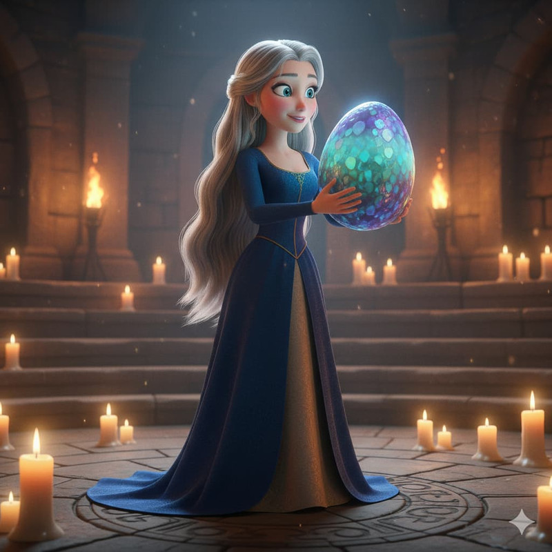 Фэнтези с драконьим яйцом по фото нейросеть