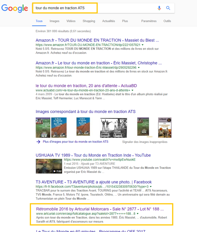 Recherche Tour du monde Traction et ATS