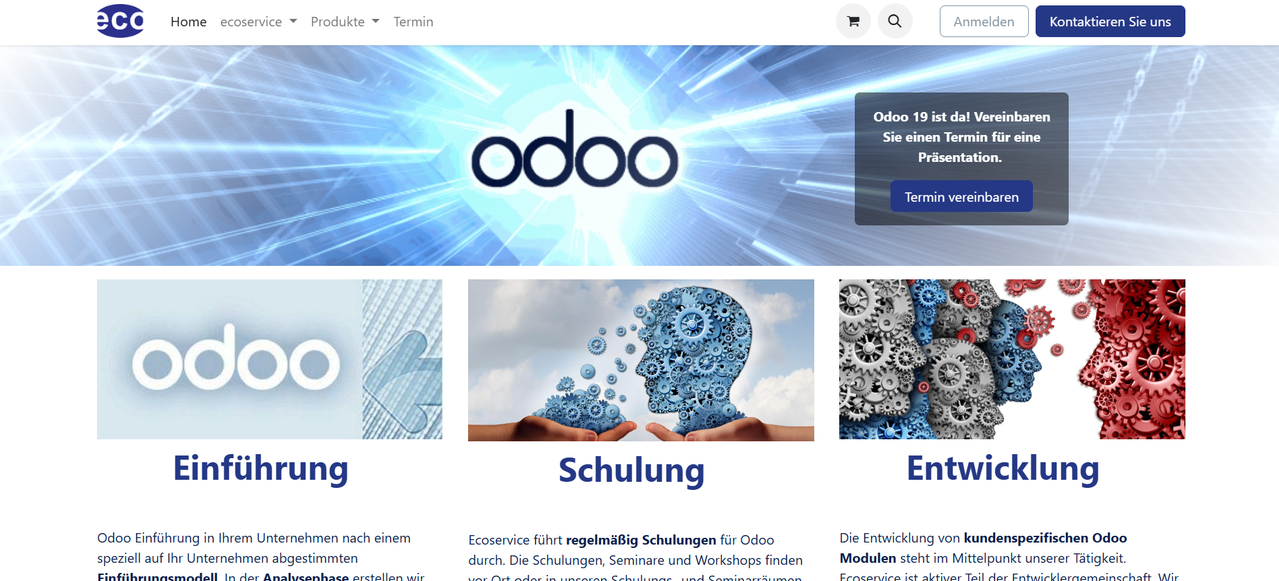 Custom Odoo Development Company Ecoservice GbR