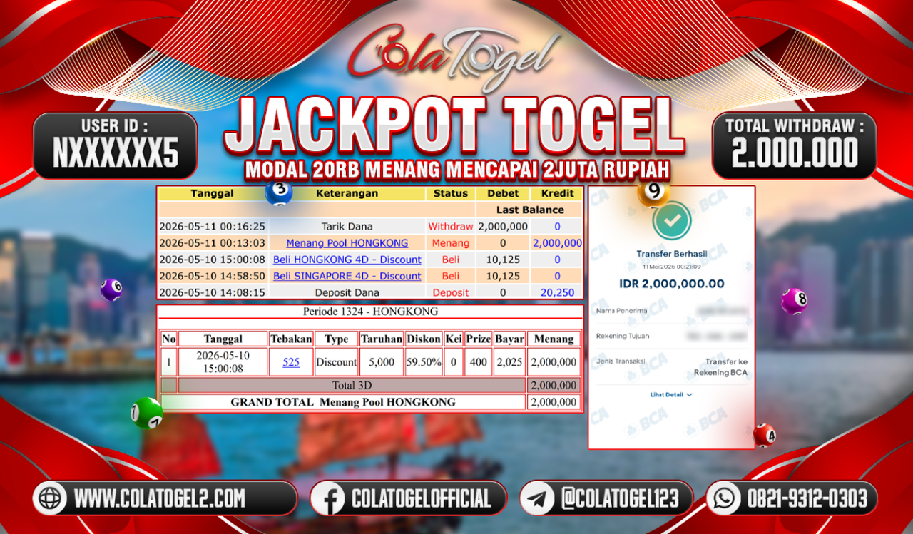 JACKPOT HONGKONG LOTTO!!