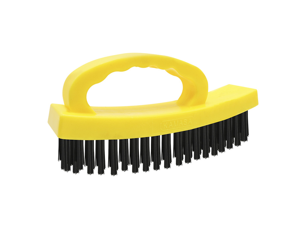 ESCOBILLA DE FIERRO M.PLASTICO 4X18 KAMASA