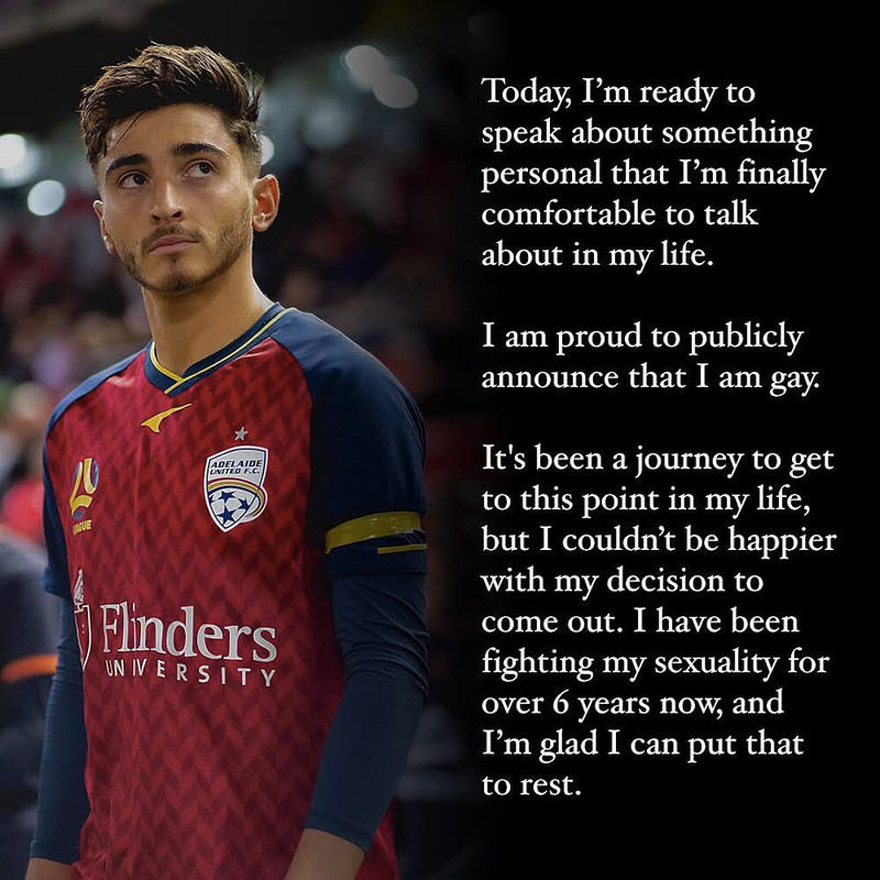 Futbolista australiano se declara gay con emotivo video viral