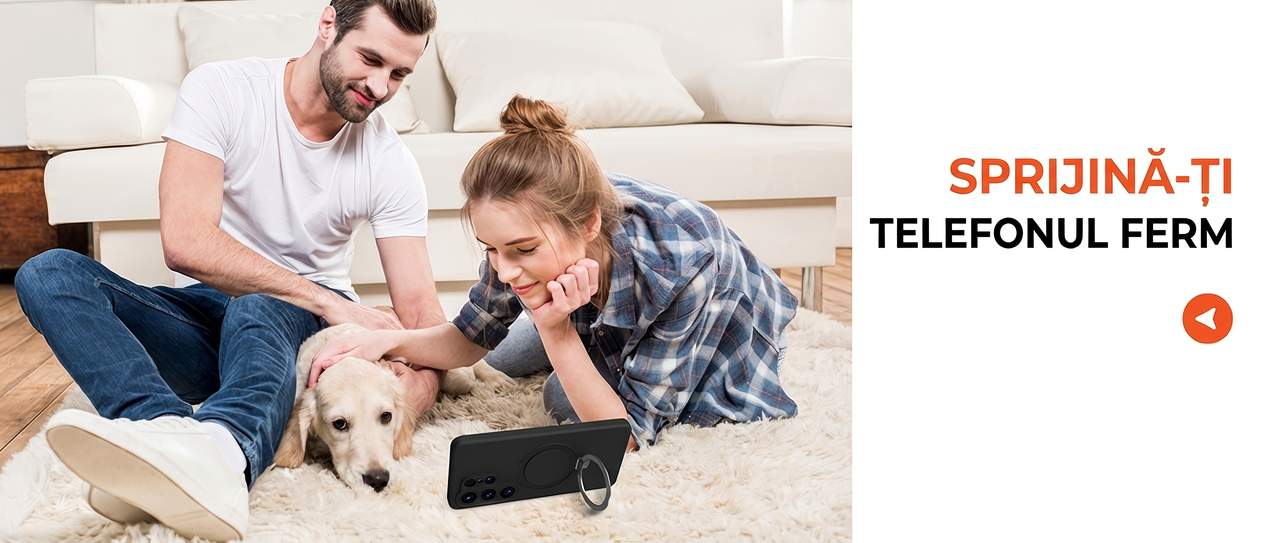 Husa pentru Samsung S26 Ultra DaDen® Silicon MagSafe Ring, Inel de Prindere, Incarcare Wireless, Protectie Camera, Antisoc, Protectie Premium, Negru