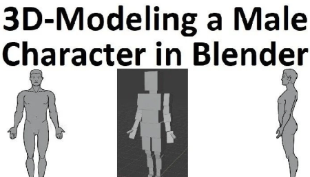 3D-Modeling a Male Character in Blender using Basic Shapes