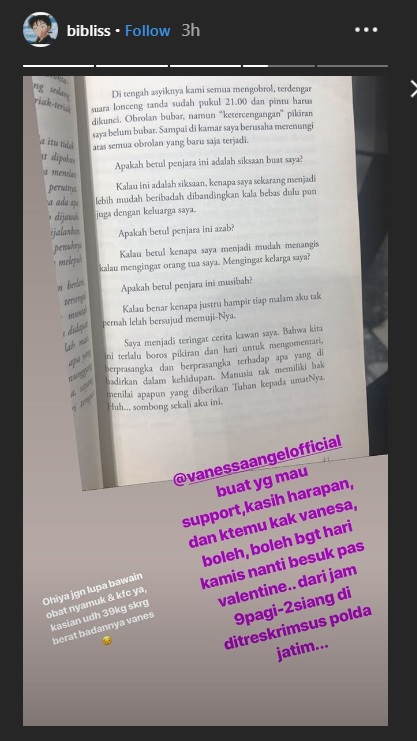 IG Story Bibi Ardiansyah