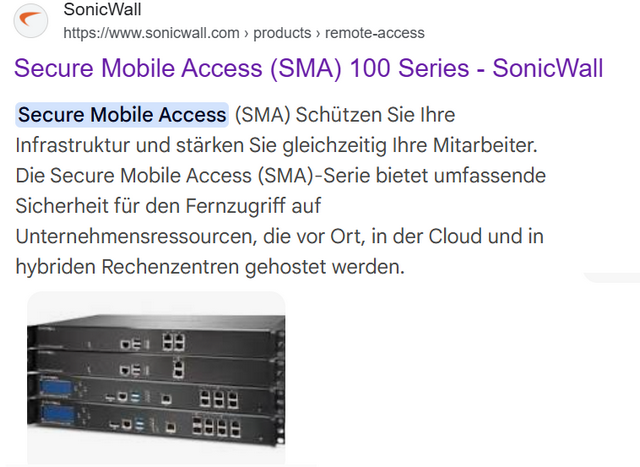 SonicWall SMA 100